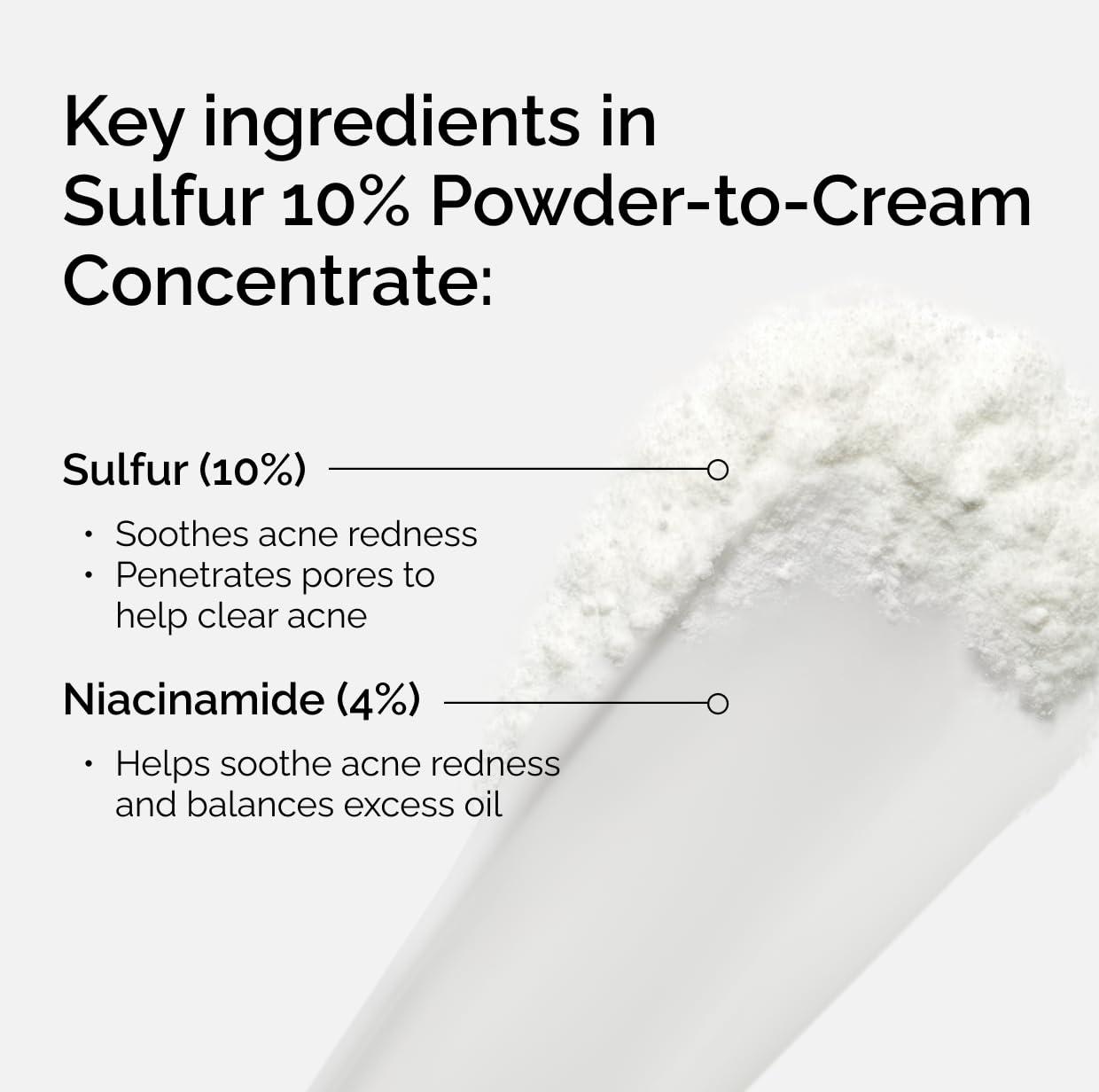 imageThe Ordinary Sulfur 10 PowdertoCream Acne Spot Treatment Concentrate Reduces Pimple Size and Zit Redness 018 Oz018 Ounce Pack of 2