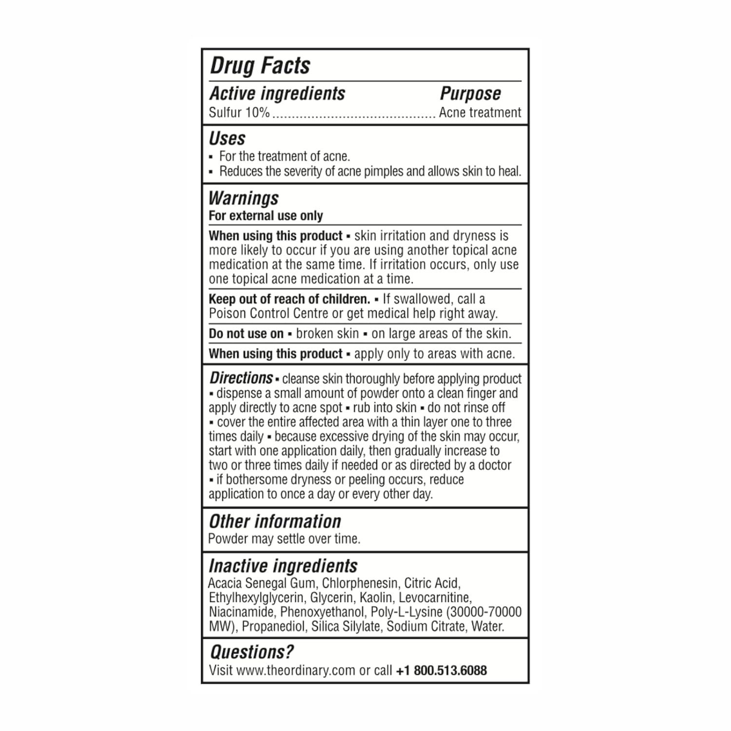 imageThe Ordinary Sulfur 10 PowdertoCream Acne Spot Treatment Concentrate Reduces Pimple Size and Zit Redness 018 Oz018 Ounce Pack of 2