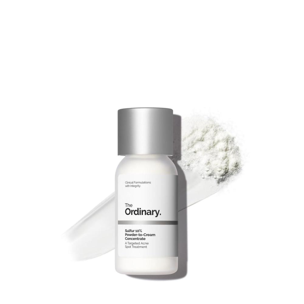 imageThe Ordinary Sulfur 10 PowdertoCream Acne Spot Treatment Concentrate Reduces Pimple Size and Zit Redness 018 Oz018 Ounce Pack of 1
