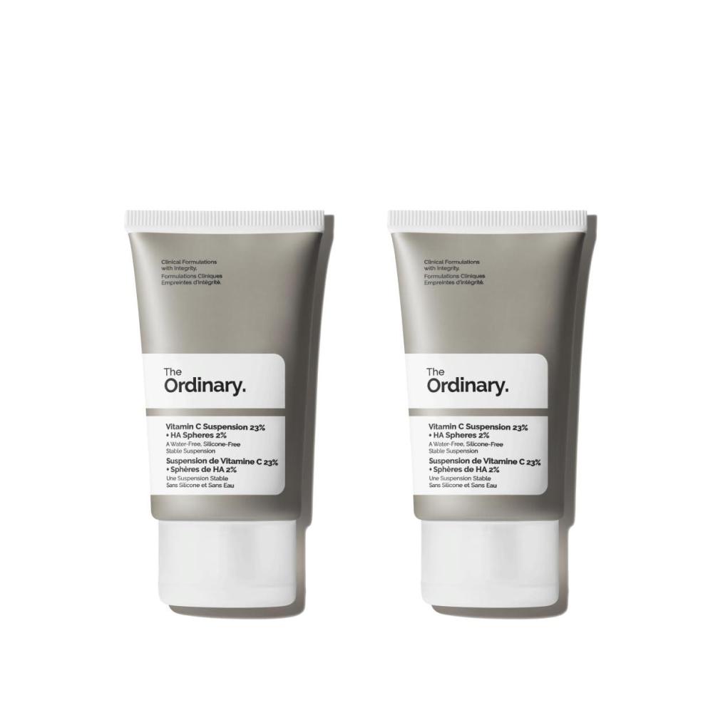 imageThe Ordinary Vitamin C Suspension 23 Hyaluronic Acid Spheres 2 Serum with Pure LAscorbic Acid1 Fl Oz Pack of 2