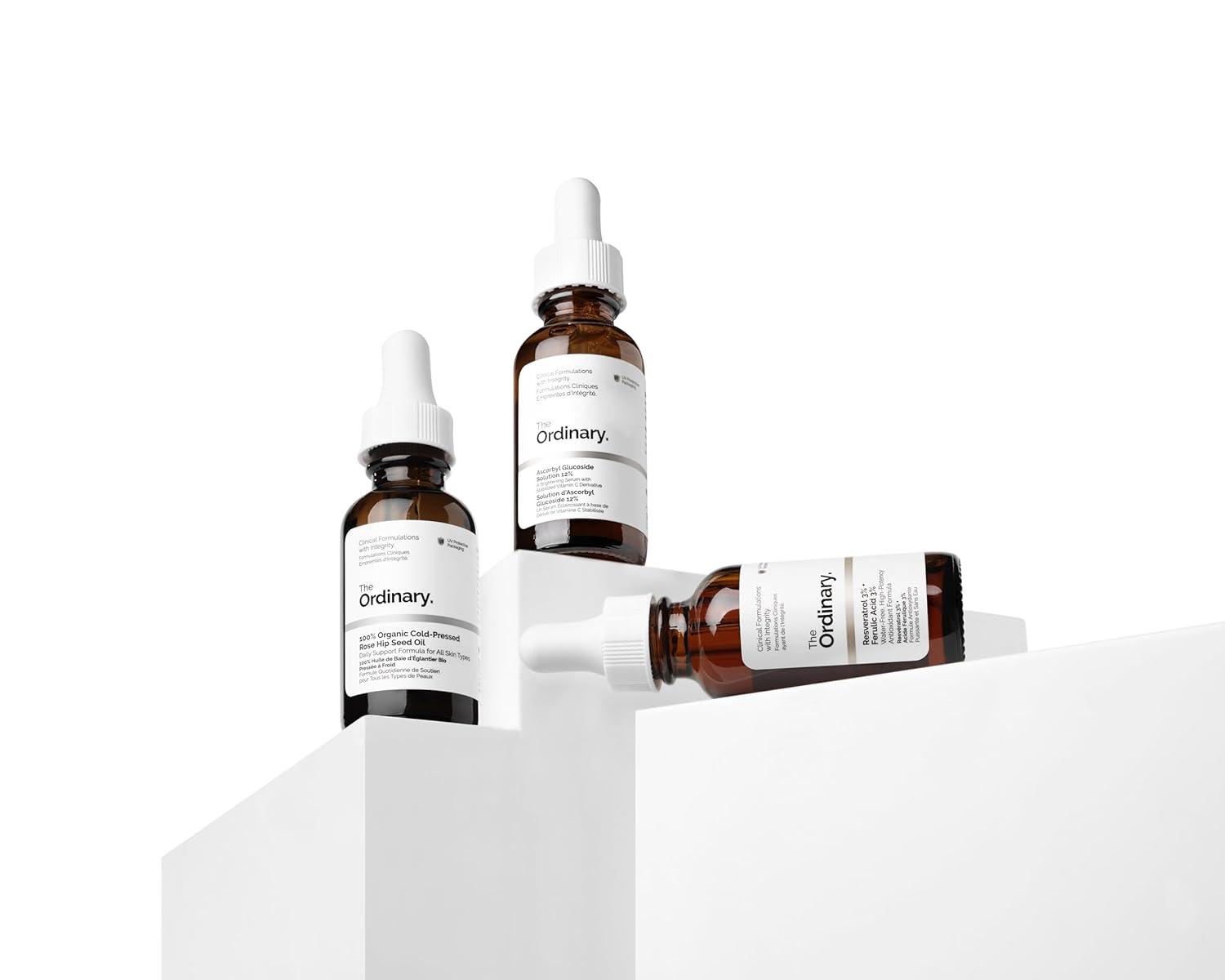 imageThe Ordinary Antioxidant Collection Skin Care Bundle Set For Age Support Ascorbyl Glucoside Solution 12 Resveratrol 3 Ferulic Acid 3 100 Organic ColdPressed Rose Hip Seed Oil