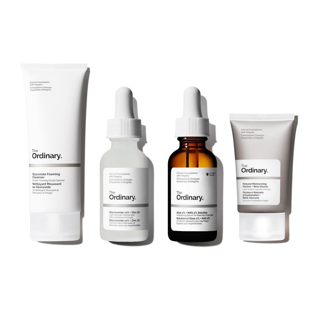imageThe Ordinary Sensitive Skin Collection Skin Care BundleBlemishProne Skin Glucoside Foaming Cleanser Aloe 2 NAG 2 Solution Niacinamide 10 Zinc 1 Natural Moisturizing FactorsBeta Glucan