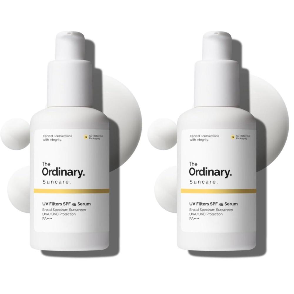 imageThe Ordinary UV Filters SPF 45 Serum Sunscreen for Face Lightweight Hydrating BroadSpectrum Sunscreen UVAUVB Protection NonComedogenic No White Cast 2 Fl Oz2 Fl Oz Pack of 2