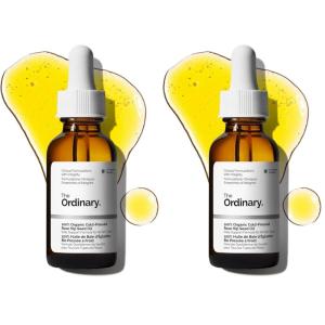 The Ordinary 100% Organic Cold-Pressed Rose Hip Seed Oil, Addresses Signs of Aging by Improving the Appearance of Uneven Skin Tone, Supporting Skin Elasticity, 1 Fl Oz(1 Fl Oz (Pack of 2))