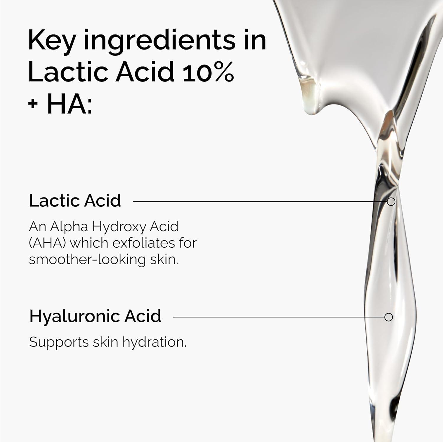 imageThe Ordinary Lactic Acid 10 Hyaluronic Acid 2 HighStrength Exfoliating Serum for Smoother Brighter Skin 1 Fl Oz1 Fl Oz Pack of 1