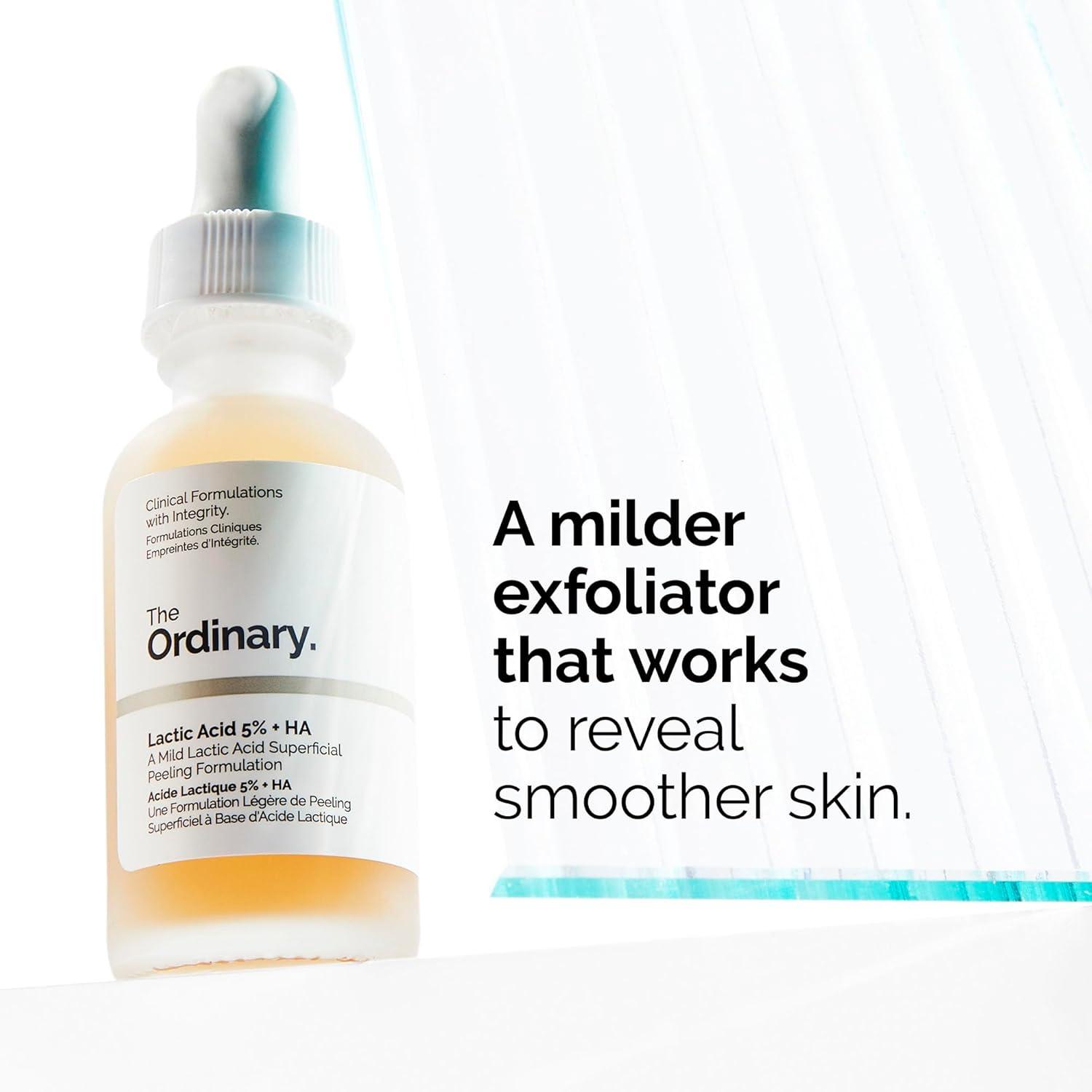 imageThe Ordinary Lactic Acid 5 Hyaluronic Acid 2 Gentle Exfoliating Serum for Smoother Skin1 Fl Oz Pack of 2