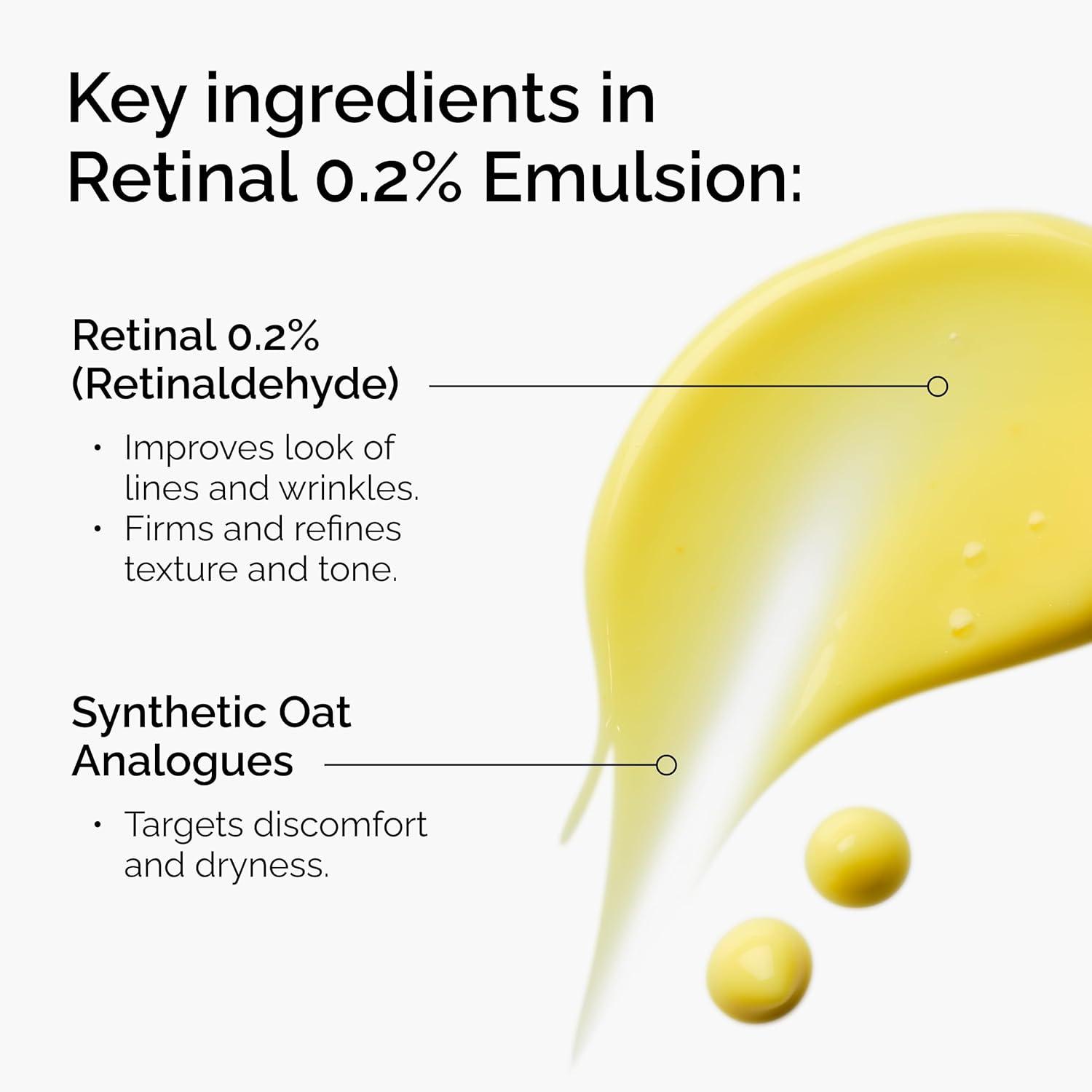 imageThe Ordinary Retinal 02 Emulsion HighStrength Retinoid Serum for Advanced AntiAging Support 05 Fl Oz
