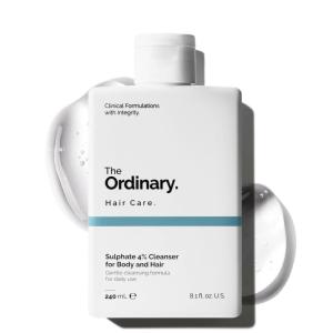 The Ordinary Sulphate 4% Cleanser for Body and Hair, Gentle Fragrance-Free Shampoo and Body Wash, 8.1 Fl Oz