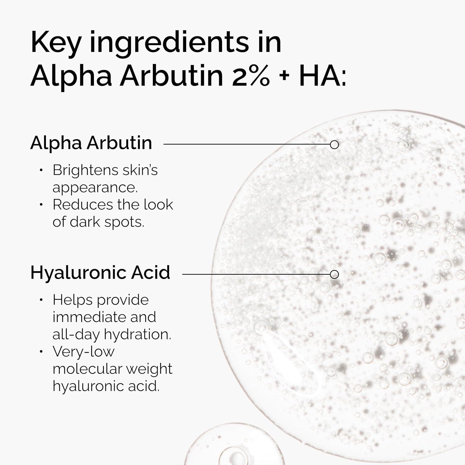 imageThe Ordinary Alpha Arbutin 2 Hyaluronic Acid Brightens Skin and Targets Dark Spots 1 Fl Oz1 Fl Oz Pack of 1