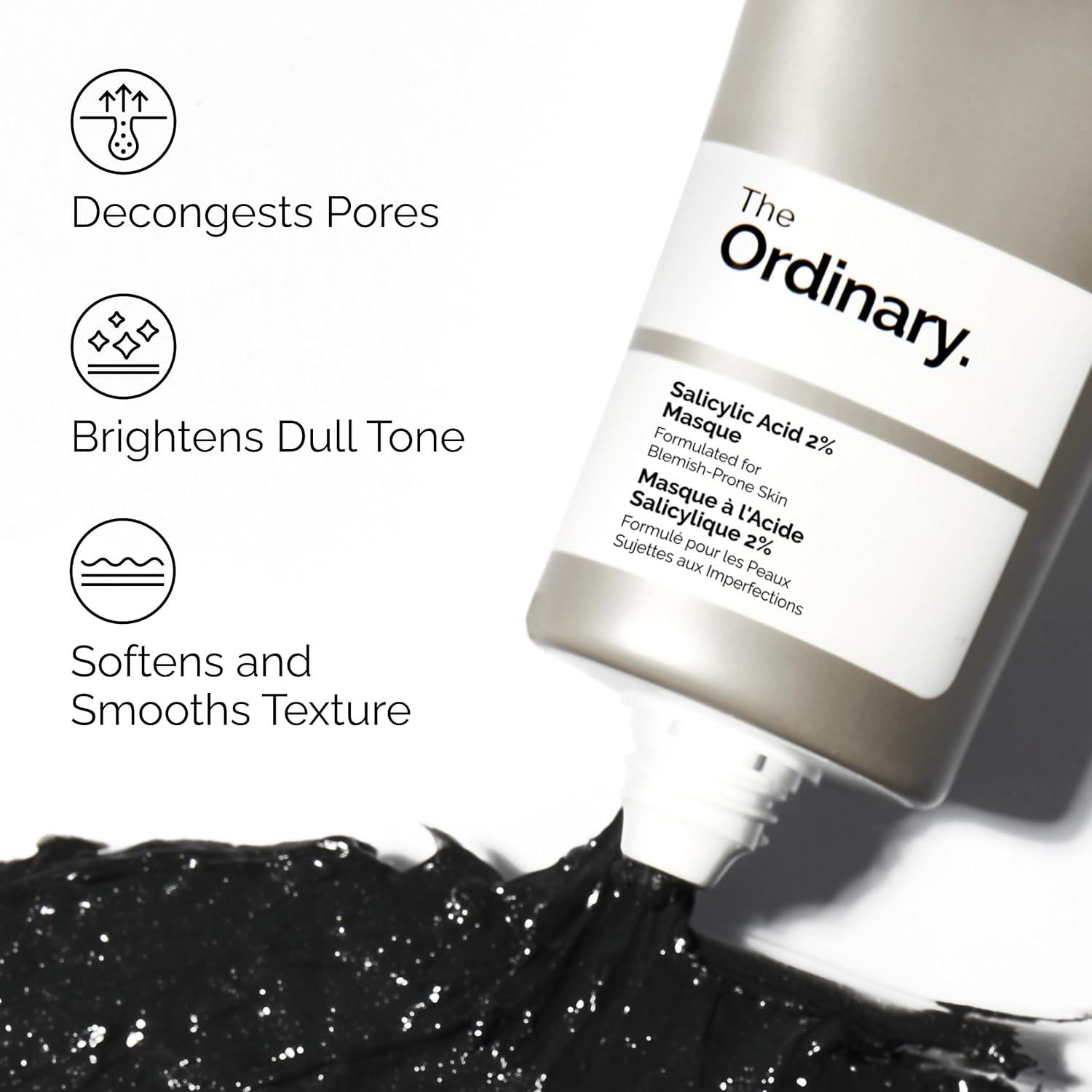 imageThe Ordinary Salicylic Acid 2 Masque Clarifying Charcoal amp Clay Mask for BlemishProne Skin 17 Fl Oz