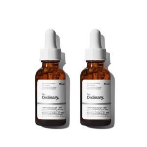 The Ordinary Caffeine Solution 5% + EGCG, Depuffing Eye Serum for Dark Circles and Tired Eyes(1 Fl Oz (Pack of 2))
