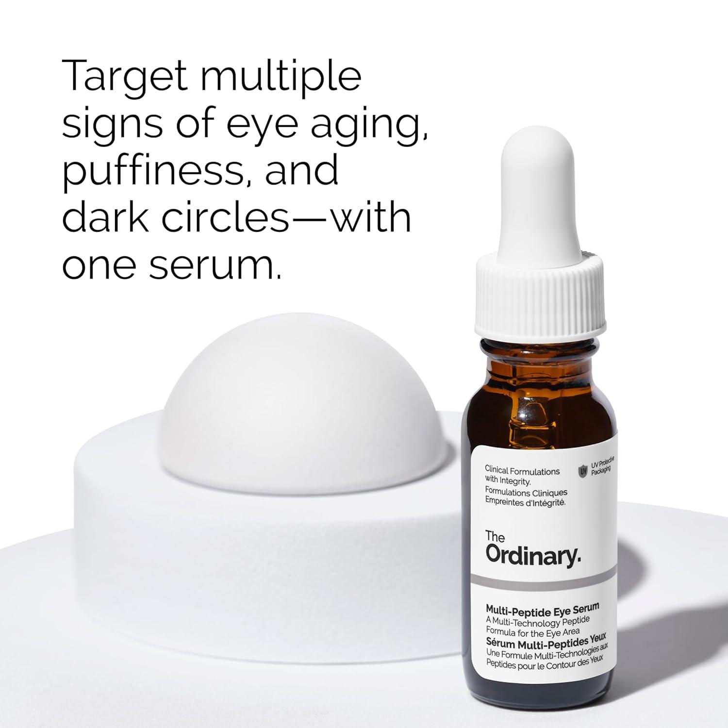 imageThe Ordinary Age Support Set 3Step AntiAging Skin Regimen with MultiPeptide HA MultiPeptide Eye Serum and Natural Moisturizing Factors PhytoCeramides Skincare Set