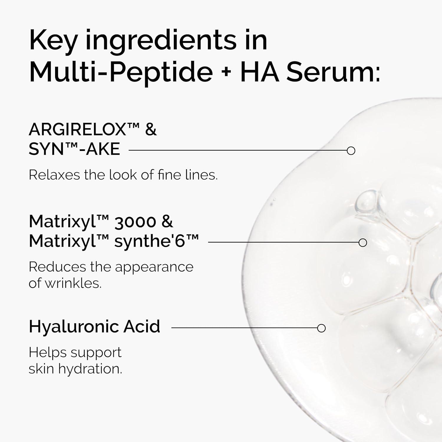 imageThe Ordinary Age Support Set 3Step AntiAging Skin Regimen with MultiPeptide HA MultiPeptide Eye Serum and Natural Moisturizing Factors PhytoCeramides Skincare Set