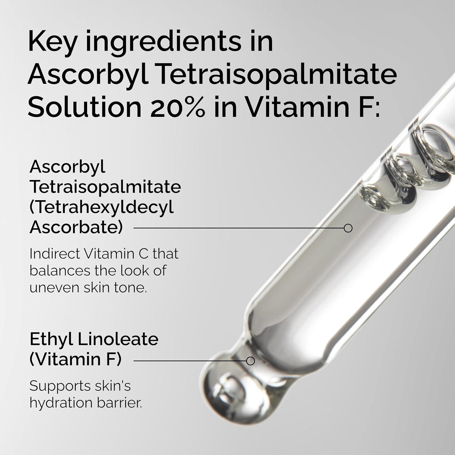 imageThe Ordinary Ascorbyl Tetraisopalmitate Solution 20 in Vitamin F Hydrating Vitamin C Oil for Even Skin Tone 1 Fl Oz