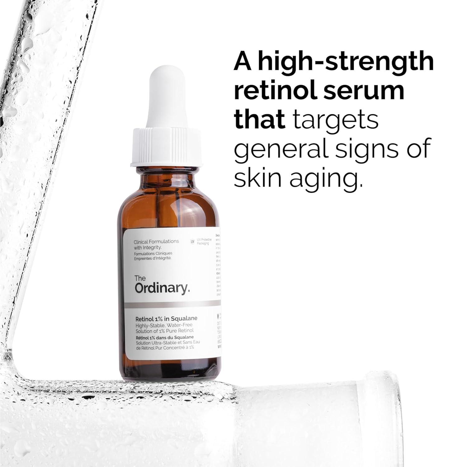 imageThe Ordinary Fine Lines amp Wrinkles Collection Skin Care Bundle Set Retinol 1 in Squalane 1 Fl Oz Hyaluronic Acid 2 B5 1 Fl Oz Natural Moisturizing Factors HA 34 Fl Oz