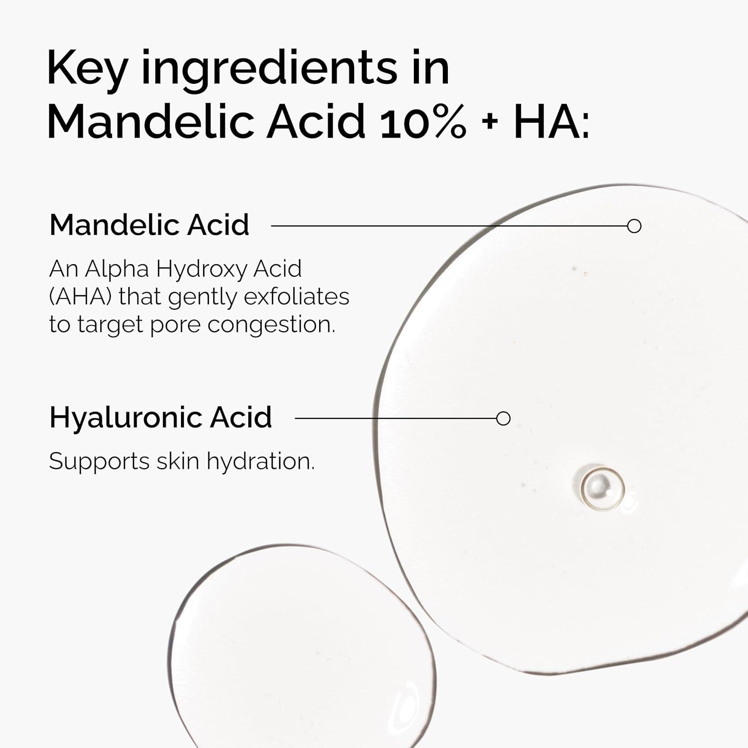 imageThe Ordinary Mandelic Acid 10 Hyaluronic Acid Gentle Exfoliating Serum for Clarity and Hydration 1 Fl Oz