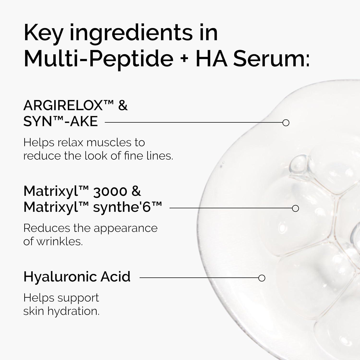 imageThe Ordinary MultiPeptide Hyaluronic Acid AntiAging Peptide Serum for Crows Feet Elasticity amp Firmness 1 Fl Oz