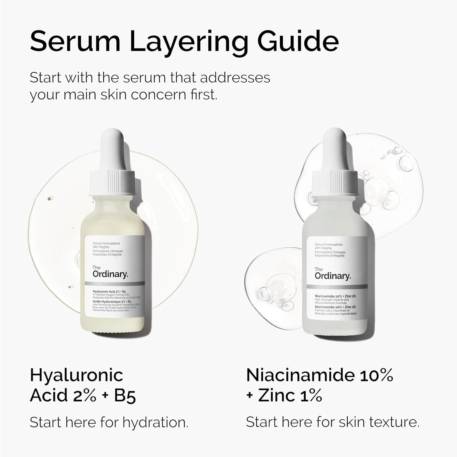 imageThe Ordinary Skin Support Basics Duo  Skin Care Bundle Set For All Skin Types Hyaluronic Acid 2  B5 1 Fl Oz Niacinamide 10  Zinc 1 1 Fl Oz