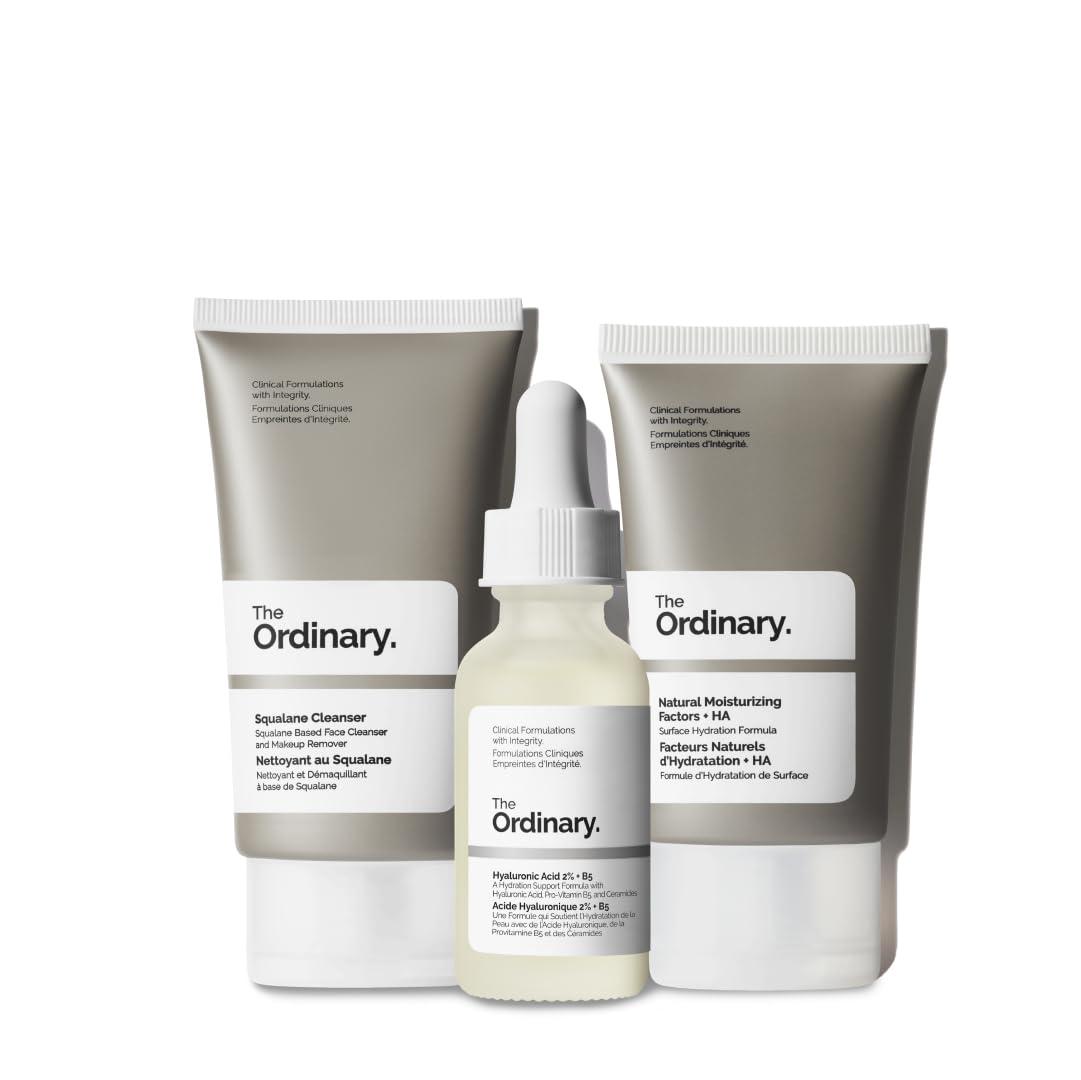 imageThe Ordinary The Daily Set Daily Skincare Routine with Squalane Cleanser Hyaluronic Acid 2 B5 and Natural Moisturizing Factors HA Skin Care Set