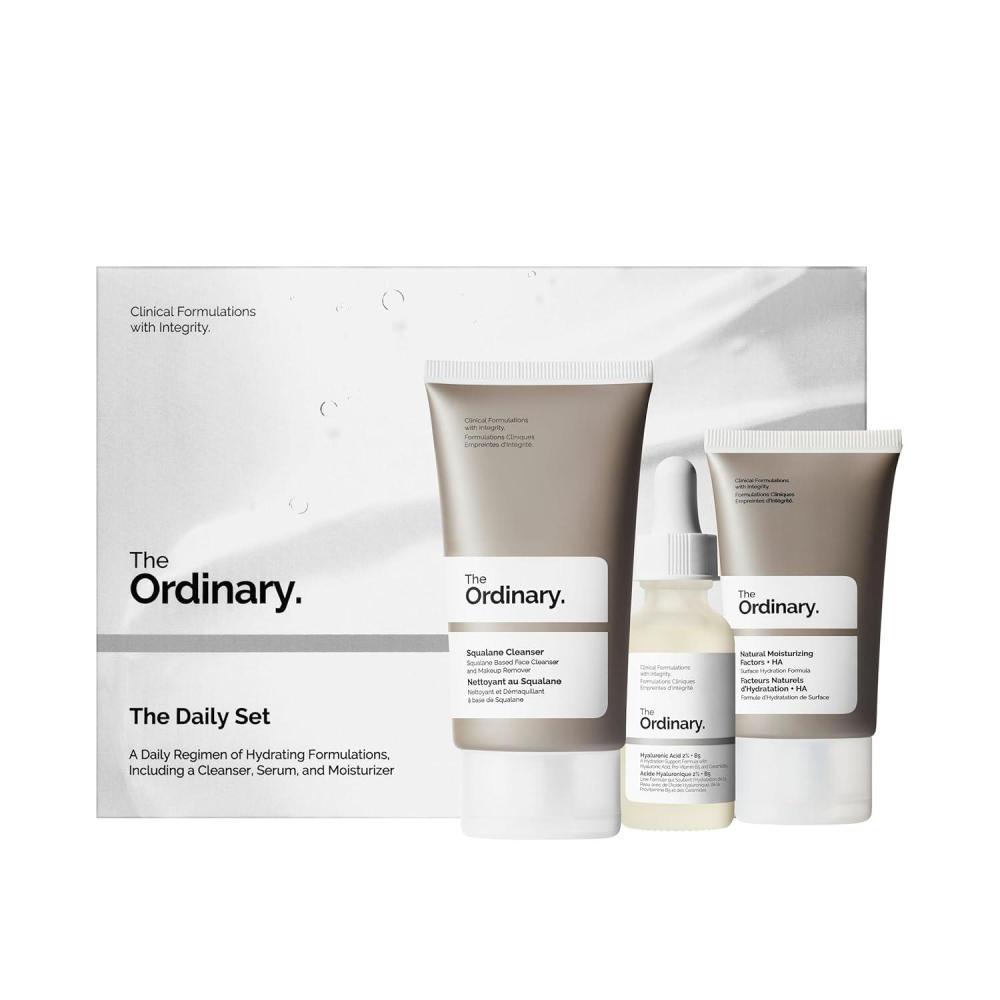 imageThe Ordinary The Daily Set Daily Skincare Routine with Squalane Cleanser Hyaluronic Acid 2 B5 and Natural Moisturizing Factors HA Skin Care Set