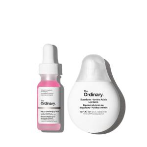 The Ordinary Lip Care Duo – Skin Care Bundle Set – PHA 5% Exfoliating Lip Serum 0.5 Fl Oz + Squalane and Amino Acids Lip Balm