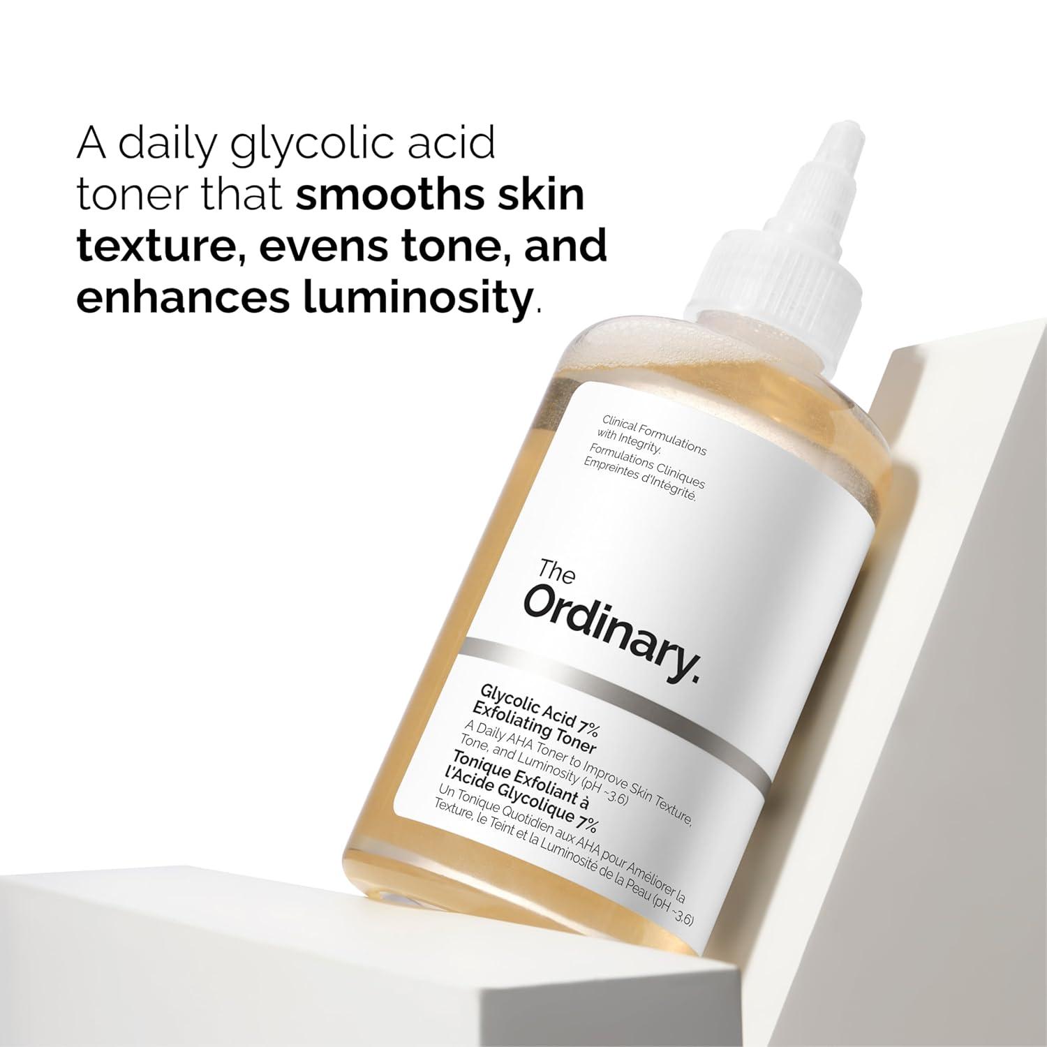 imageThe Ordinary Favorites Collection For Luminous Hydrated Skin Skin Care Bundle Set Glycolic Acid 7 Exfoliating Toner 81 Hyaluronic Acid 2 B5 Natural Moisturizing Factors HA