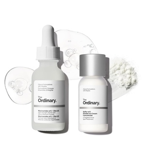 The Ordinary Oil Control Duo, Blemish Skin Care Set, Niacinamide 10% + Zinc 1% and Sulfur 10% Powder-To-Cream Concentrate